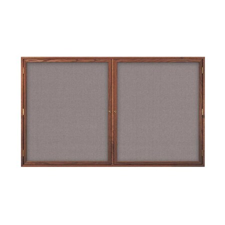 United Visual Products Triple Door Indoor Enclosed Easy Tack Bo UV333EZ-BLACK-WHITE